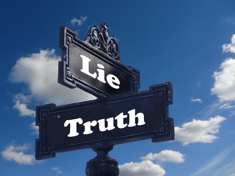 真実と嘘の立て札